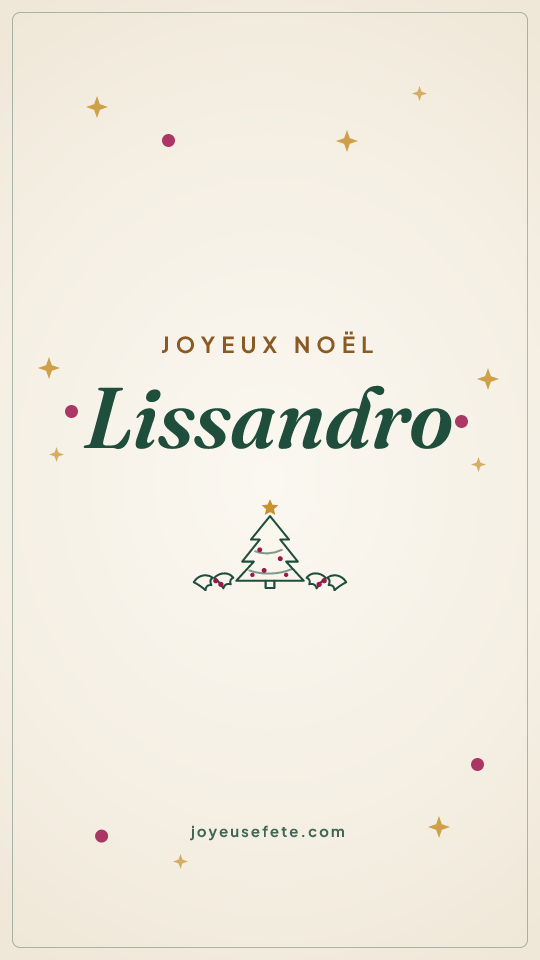 Image « Joyeux Noël Lissandro » au format story