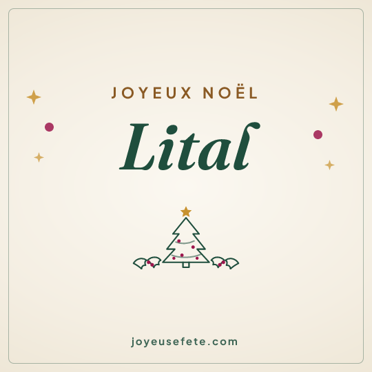 Image carrée « Joyeux Noël Lital » pour WhatsApp
