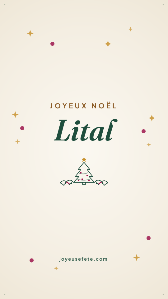Image « Joyeux Noël Lital » au format story