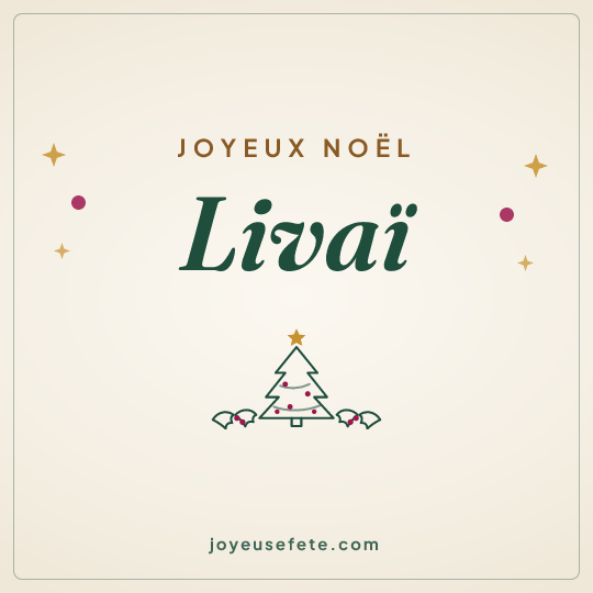 Image carrée « Joyeux Noël Livaï » pour WhatsApp