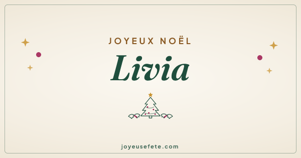 Image « Joyeux Noël Livia » au format large