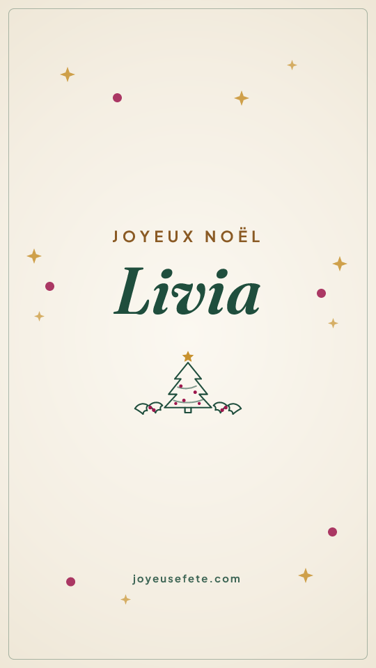 Image « Joyeux Noël Livia » au format story