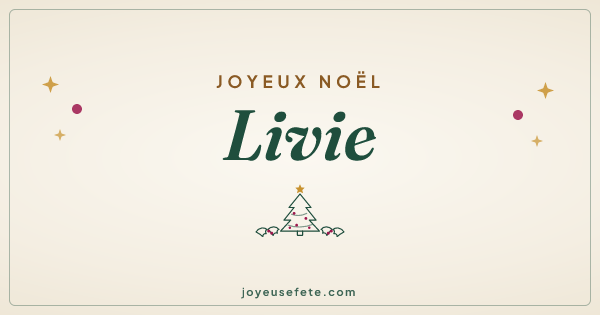 Image « Joyeux Noël Livie » au format large