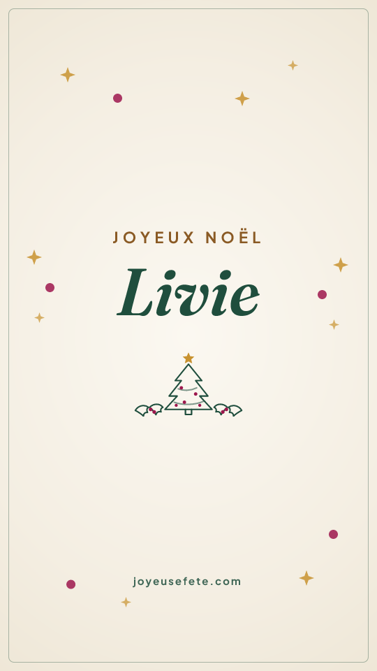 Image « Joyeux Noël Livie » au format story