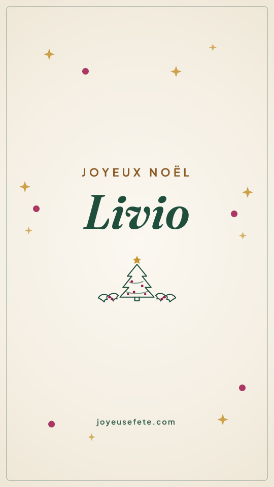 Image « Joyeux Noël Livio » au format story