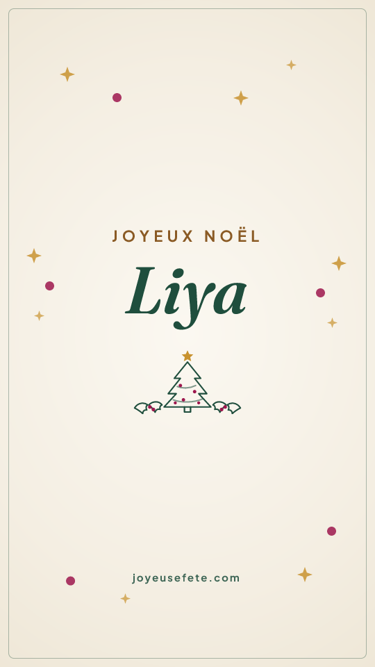 Image « Joyeux Noël Liya » au format story