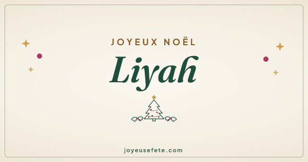 Image « Joyeux Noël Liyah » au format large