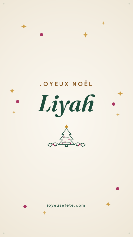 Image « Joyeux Noël Liyah » au format story