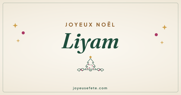 Image « Joyeux Noël Liyam » au format large