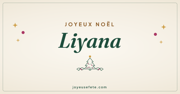 Image « Joyeux Noël Liyana » au format large