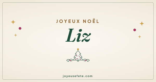 Image « Joyeux Noël Liz » au format large