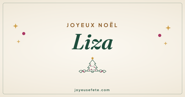 Image « Joyeux Noël Liza » au format large