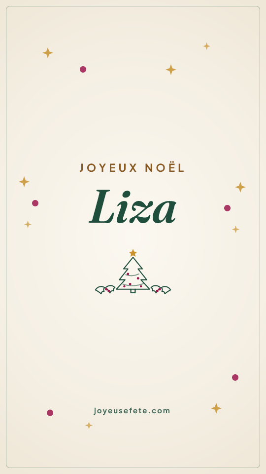 Image « Joyeux Noël Liza » au format story