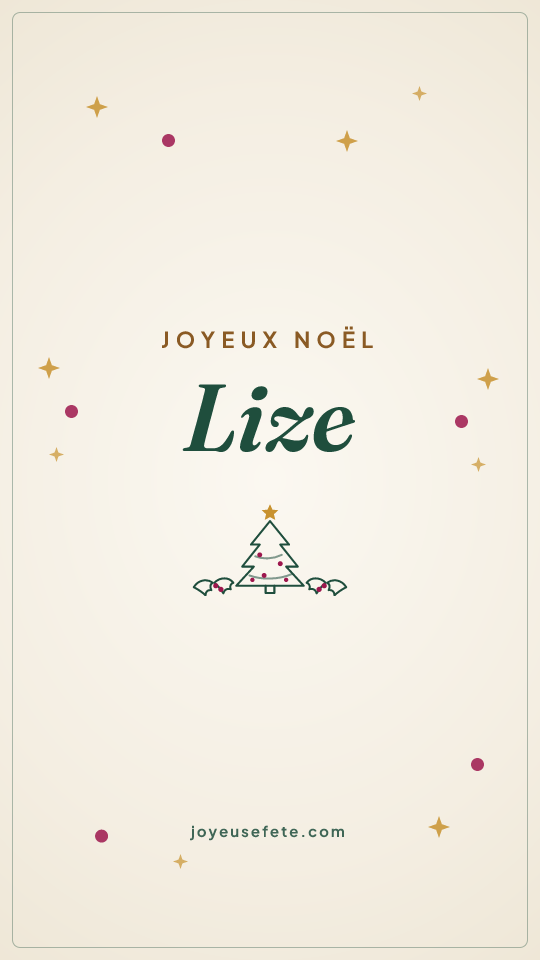 Image « Joyeux Noël Lize » au format story