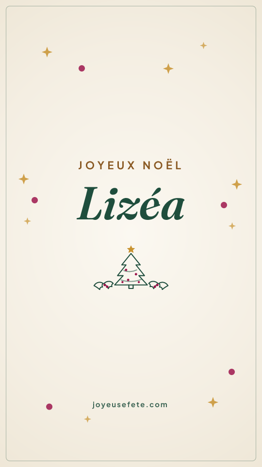 Image « Joyeux Noël Lizéa » au format story
