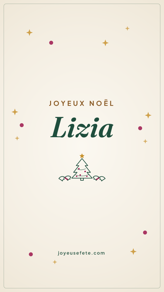 Image « Joyeux Noël Lizia » au format story