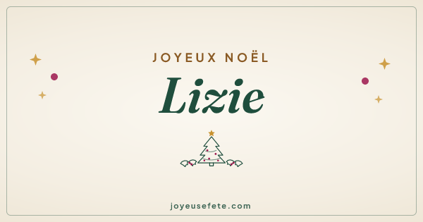 Image « Joyeux Noël Lizie » au format large