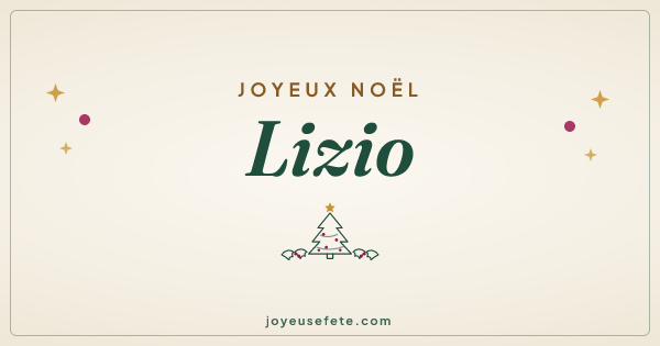 Image « Joyeux Noël Lizio » au format large