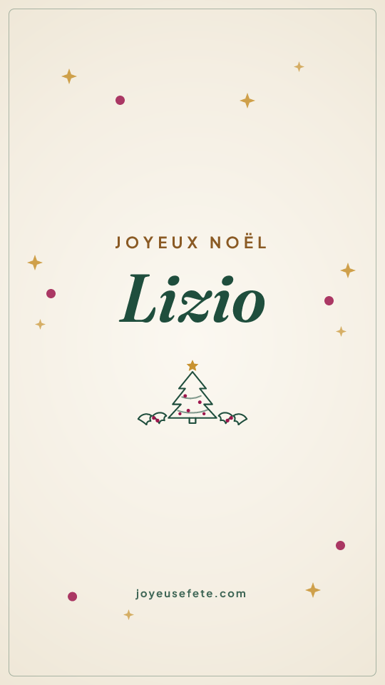 Image « Joyeux Noël Lizio » au format story