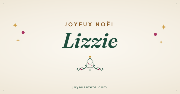 Image « Joyeux Noël Lizzie » au format large