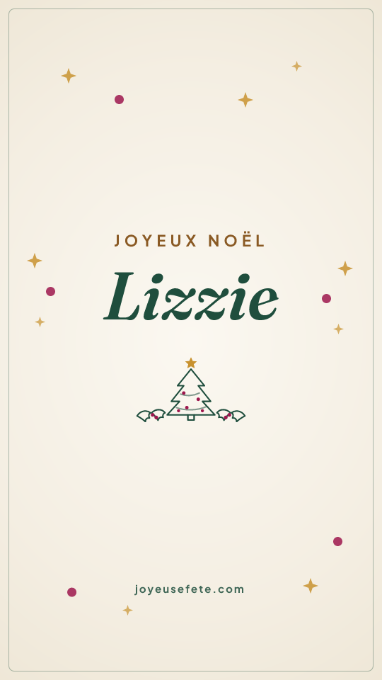 Image « Joyeux Noël Lizzie » au format story