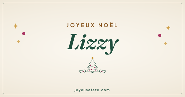 Image « Joyeux Noël Lizzy » au format large