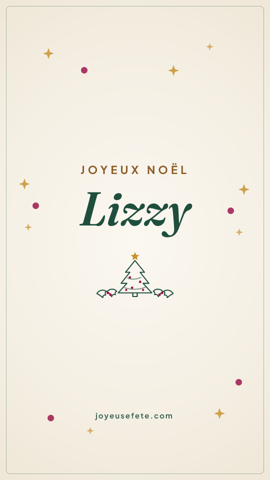 Image « Joyeux Noël Lizzy » au format story