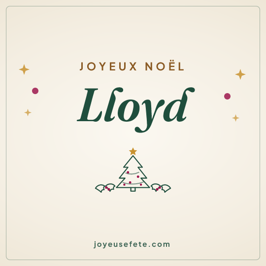 Image carrée « Joyeux Noël Lloyd » pour WhatsApp