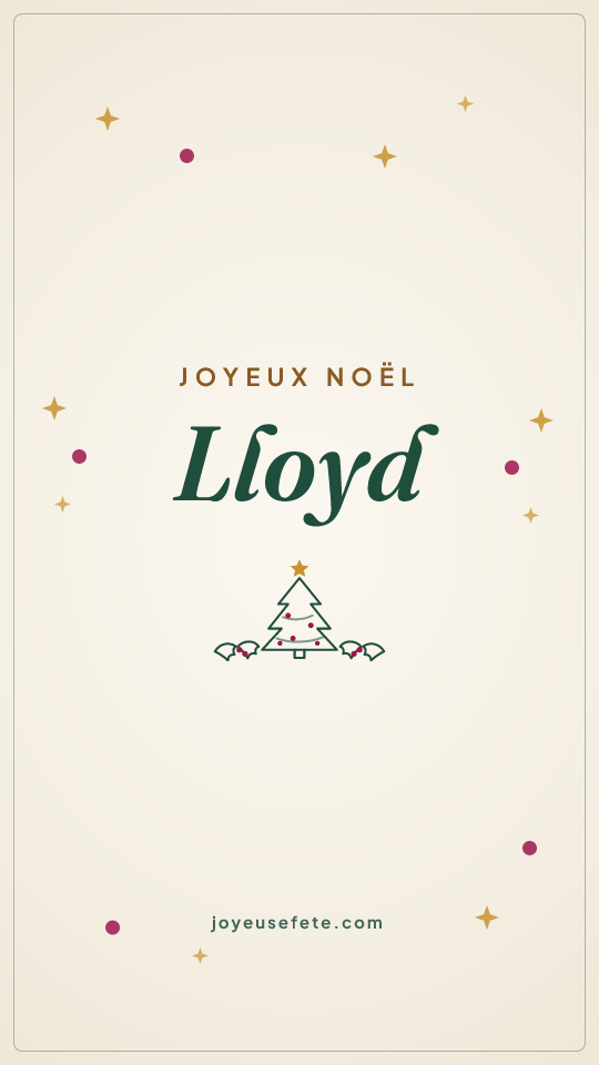 Image « Joyeux Noël Lloyd » au format story