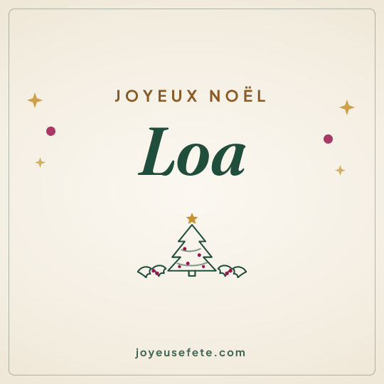 Image carrée « Joyeux Noël Loa » pour WhatsApp