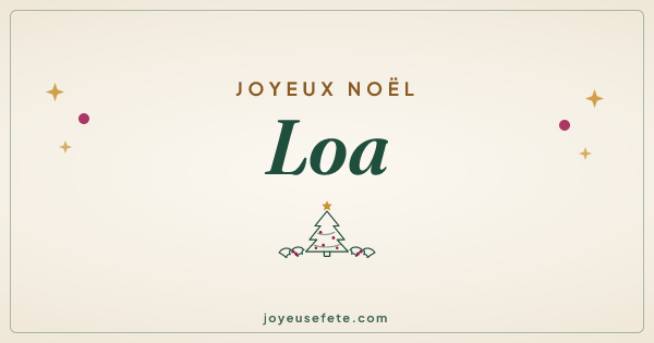 Image « Joyeux Noël Loa » au format large