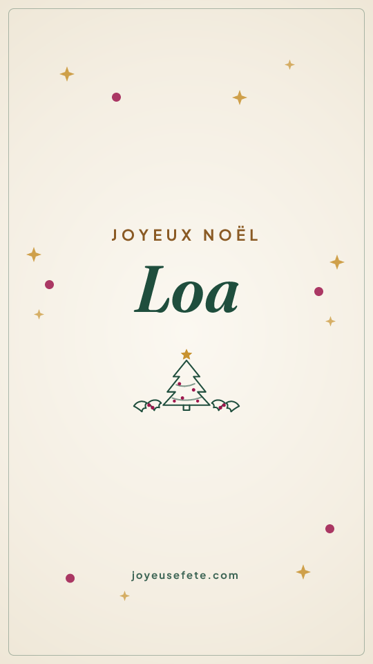 Image « Joyeux Noël Loa » au format story
