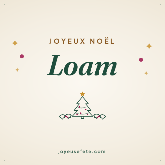Image carrée « Joyeux Noël Loam » pour WhatsApp
