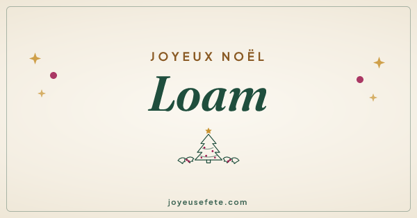 Image « Joyeux Noël Loam » au format large