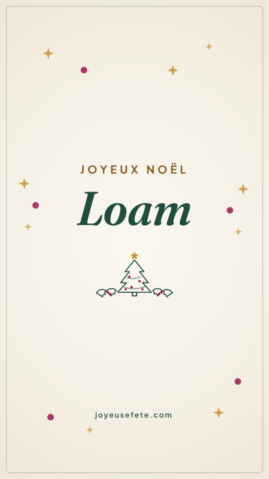 Image « Joyeux Noël Loam » au format story