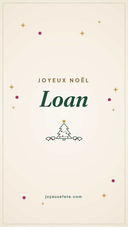 Image « Joyeux Noël Loan » au format story