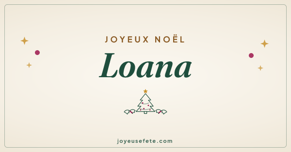 Image « Joyeux Noël Loana » au format large