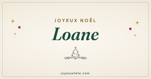 Image « Joyeux Noël Loane » au format large