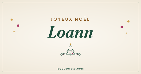 Image « Joyeux Noël Loann » au format large
