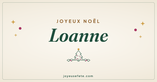 Image « Joyeux Noël Loanne » au format large