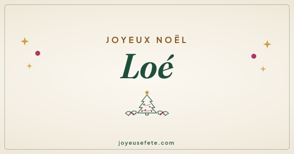 Image « Joyeux Noël Loé » au format large