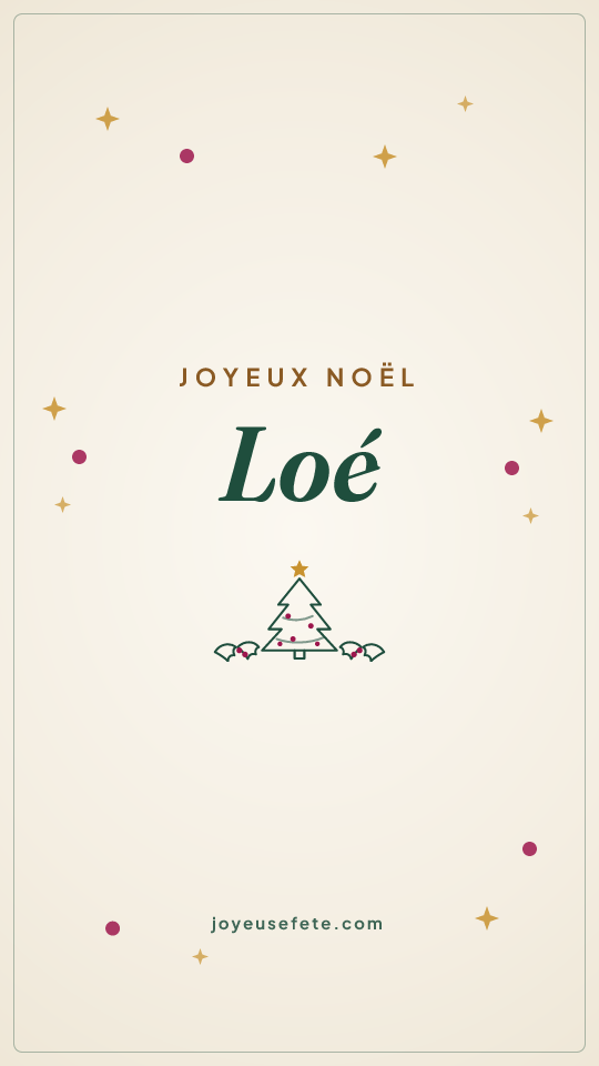 Image « Joyeux Noël Loé » au format story