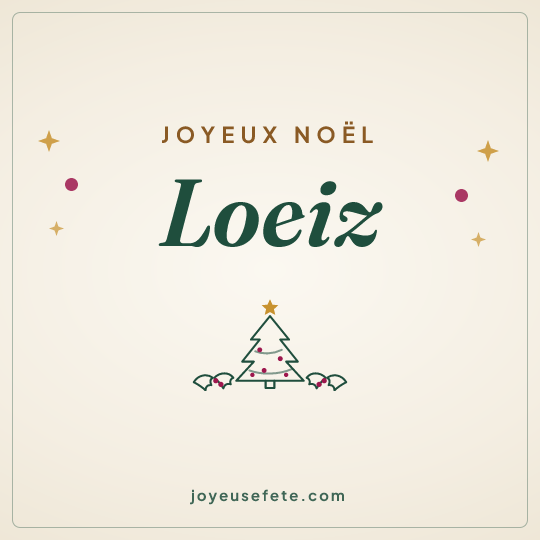 Image carrée « Joyeux Noël Loeiz » pour WhatsApp