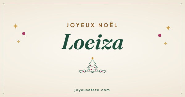 Image « Joyeux Noël Loeiza » au format large