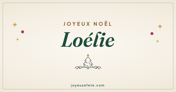 Image « Joyeux Noël Loélie » au format large