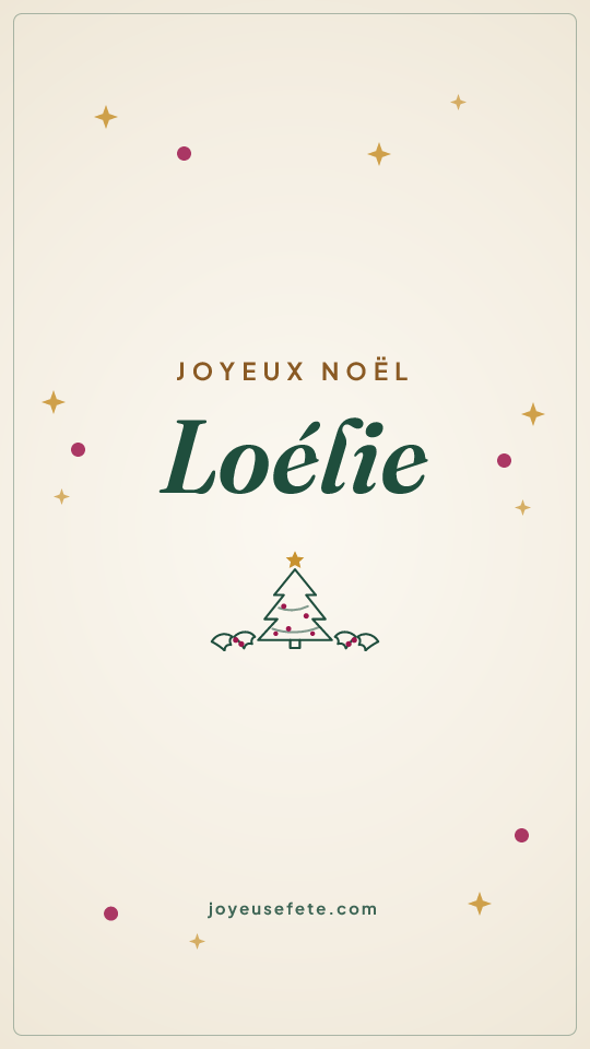 Image « Joyeux Noël Loélie » au format story