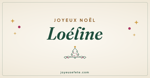Image « Joyeux Noël Loéline » au format large