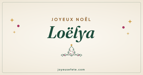 Image « Joyeux Noël Loëlya » au format large