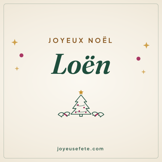 Image carrée « Joyeux Noël Loën » pour WhatsApp
