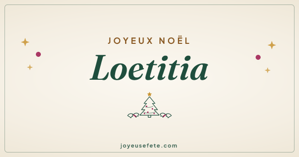 Image « Joyeux Noël Loetitia » au format large